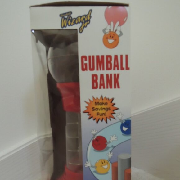Gumball Wizard Jr No. 1010 - RED Tabletop Mini Wizard Spiral Gum Ball Bank NIB - Picture 3 of 12